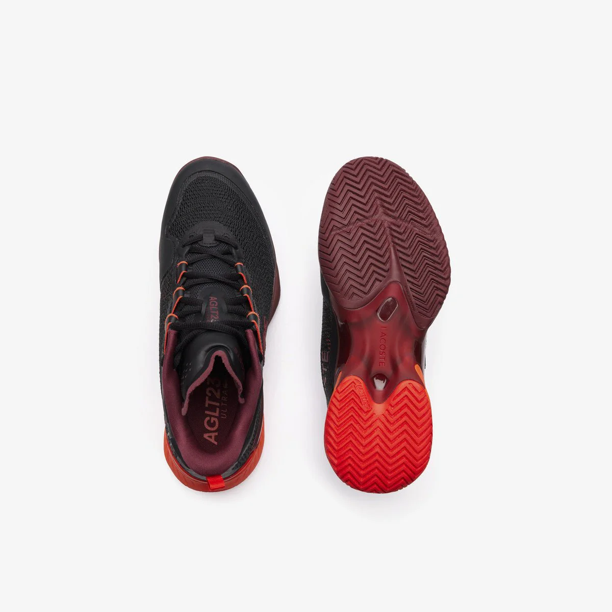 Lacoste AG-LT23 Ultra Men's Tennis Shoes-Maroon/Black - Image 4