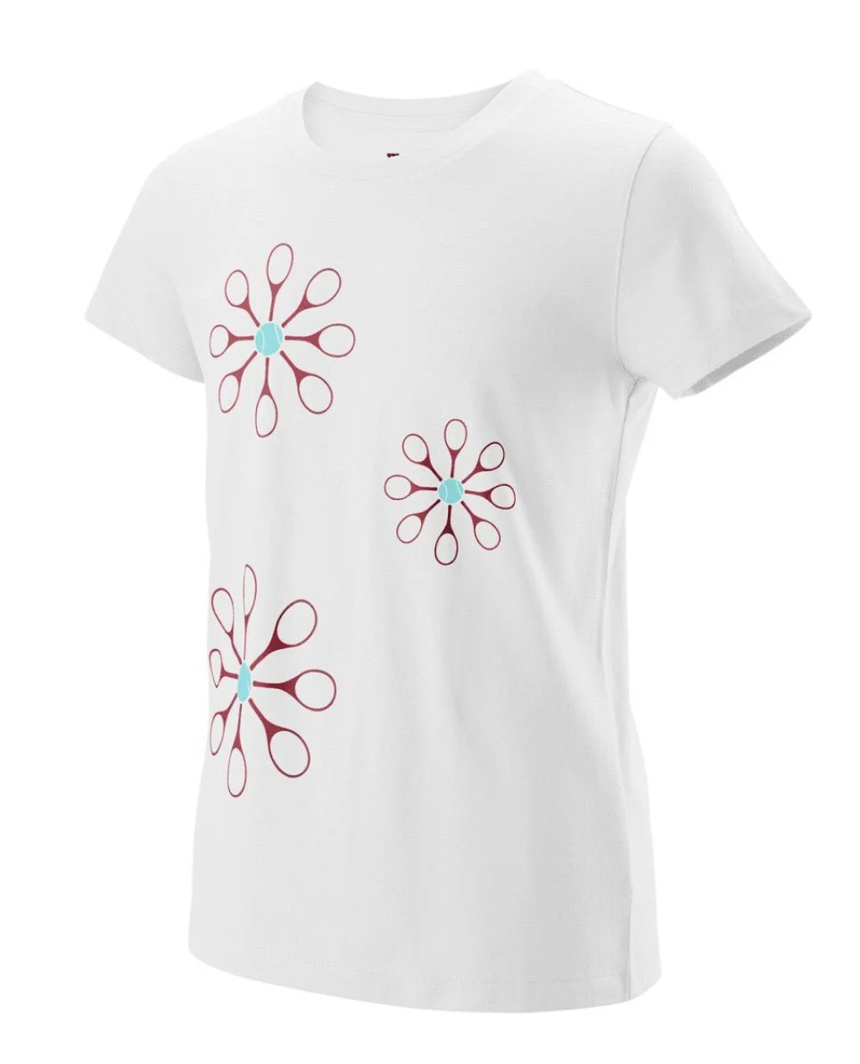 Wilson Girl's Floret Tech Tennis Tee Shirt - Image 3